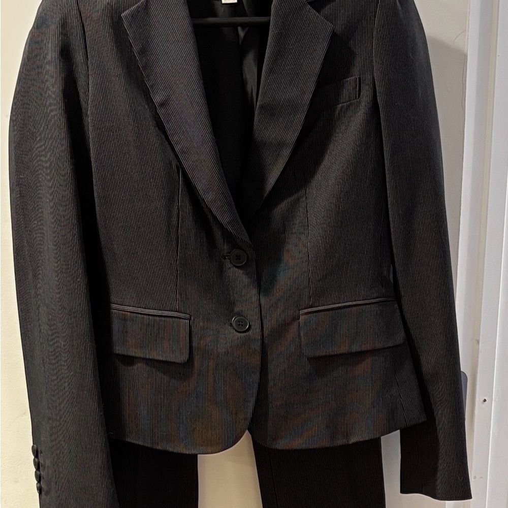 New York & Company 3 piece Black Pinstripe Suit